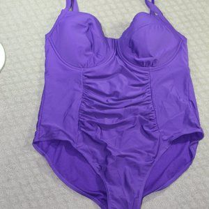 Terra & Sky Purple Swimsuit Size: 2X